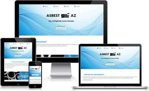 Website van Asbest-AZ: asbestattesten